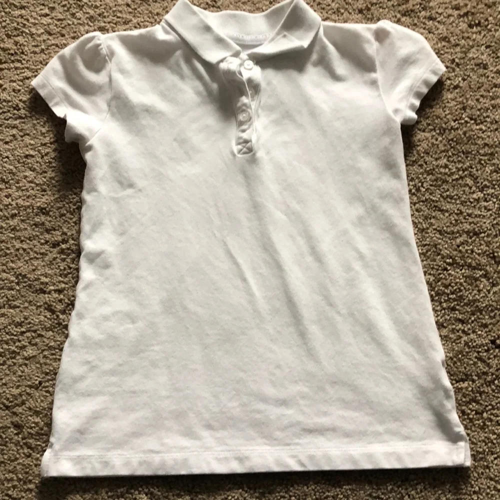 Cherokee Polo Shirt Girls Size Medium White‎ Collared
